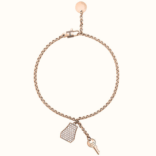 AiH Shi-H220463B Bag Lock Full Diamond Bracelet