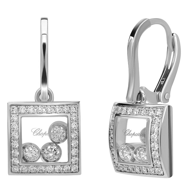 XB-839235-1001 square glass earrings