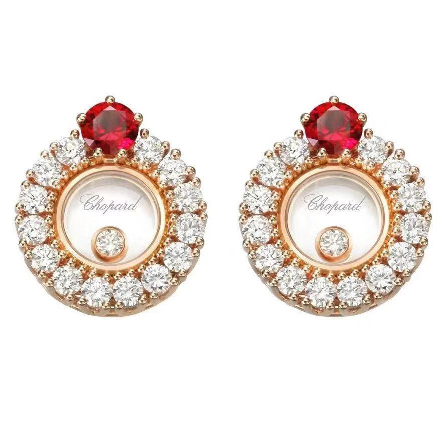 XB-ES346846 glass prong set stone earrings