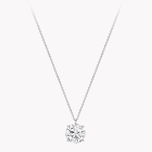 GLF-7324076 four-claw round diamond pendant 0.5ct