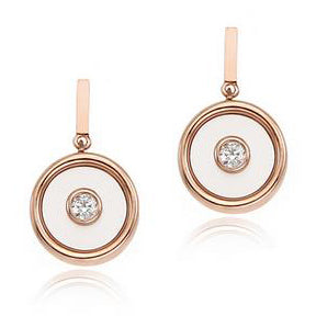 XB-ES441651 round glass stud earrings
