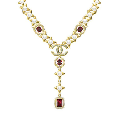 XNE-CN917900 Double C necklace