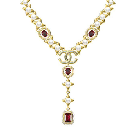 XNE-CN917900 Double C necklace