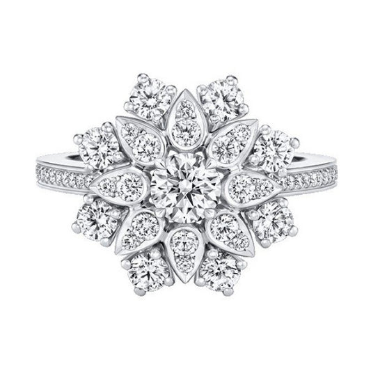 HW-FRDPDE003LTC snowflake ring, pear-shaped snowflake series