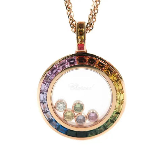 XB-XL467658 round colorful treasure glass pendant