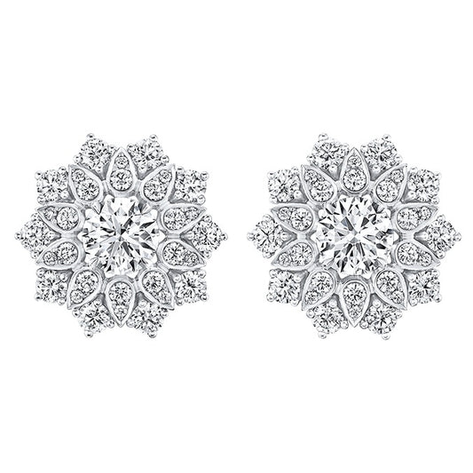 HW-EADPDE010LTC full diamond snowflake water drop ear clips