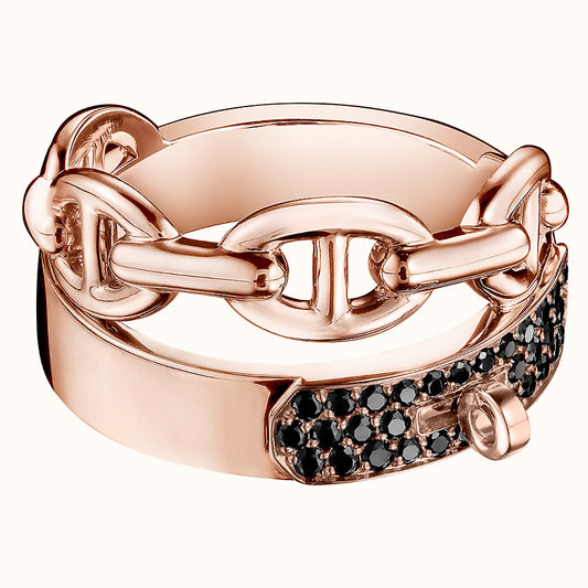AiHshi-H533358B black diamond combination ring 10#