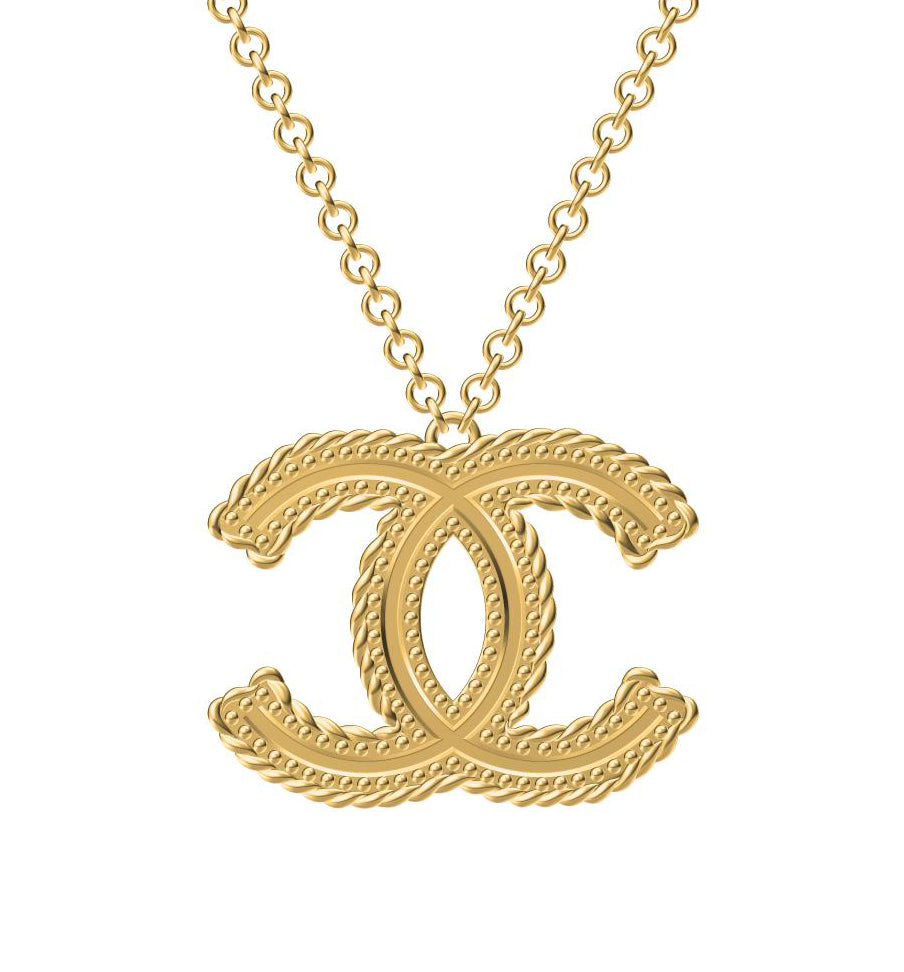 XNE-CNCP048 30mm double C twisted rope bead pendant