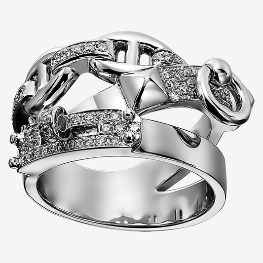 AiHshi-H152722B diamond combination ring 14#