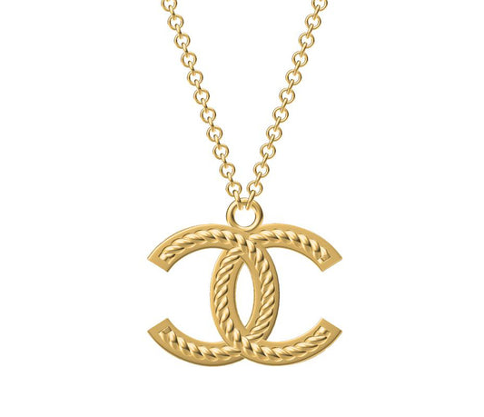 XNE-CNCP037 23.3mm Double C Twist Rope Pendant