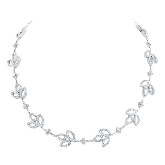HW-NKDPRD13MLC horse eye necklace, three-leaf horse eye