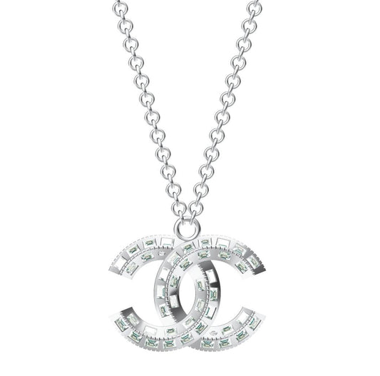 XNE-CNCP033 Sword Spine Double C Pendant