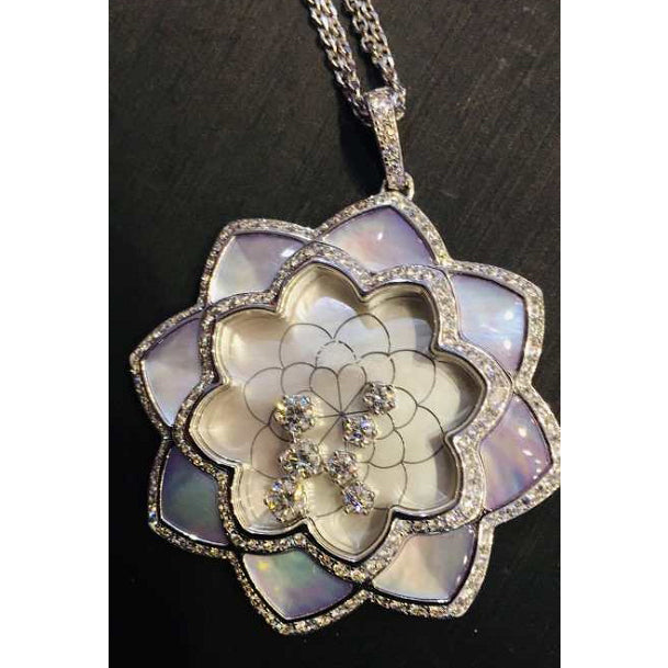 XB-XL203937 large eight-pointed star lace pendant