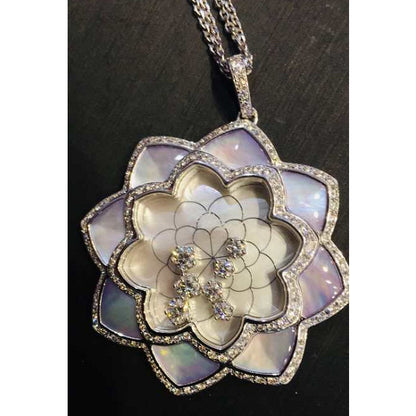 XB-XL203937 large eight-pointed star lace pendant