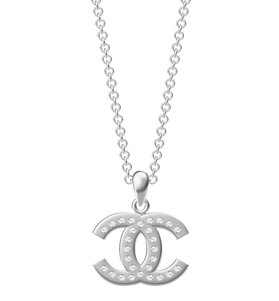 XNE-CNCP028 19.8mm Flat Double C Pendant