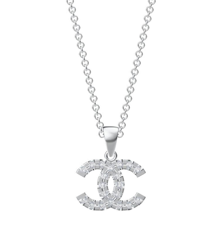 XNE-CNCP024 10.8mm Flat Double C Pendant