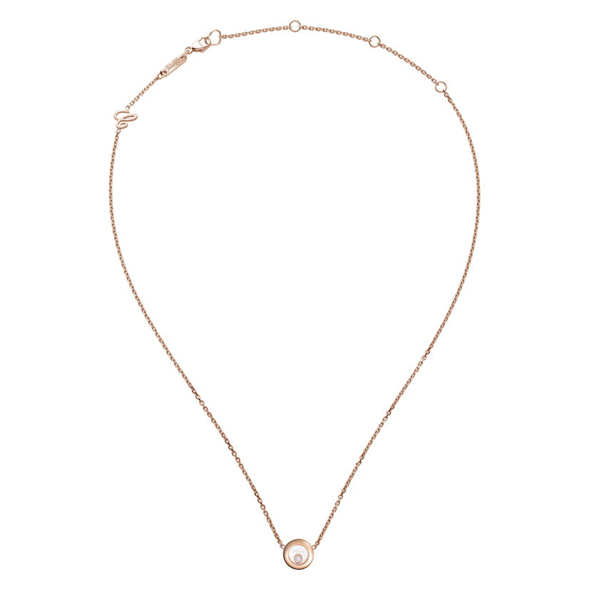 XB-81A017-5001 single diamond glass bolt chain pendant