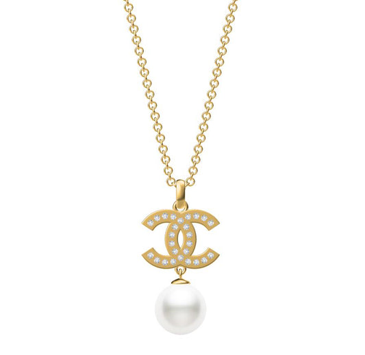 XNE-CNCP022 15mm Double C Pearl Pendant