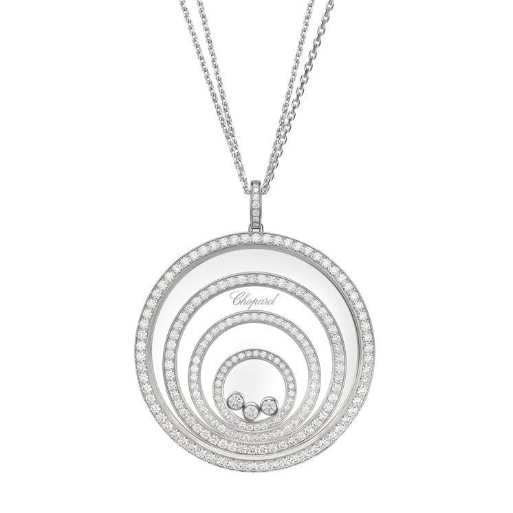 XB-798233-1001 glass full diamond 4 circle stone pendant