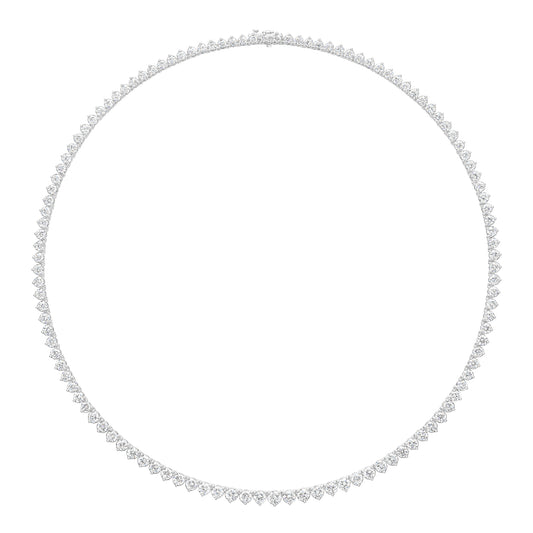 HW-NKDPSR002RI fine diamond necklace three prong set necklace