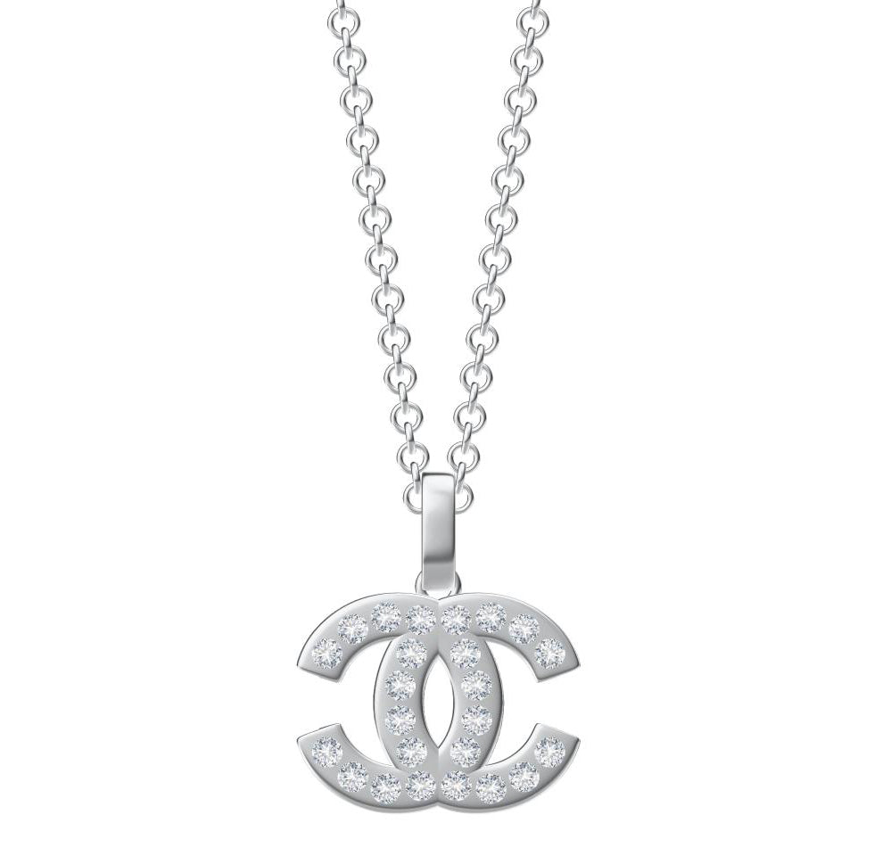 XNE-CNCP018 21mm Flat Double C Pendant