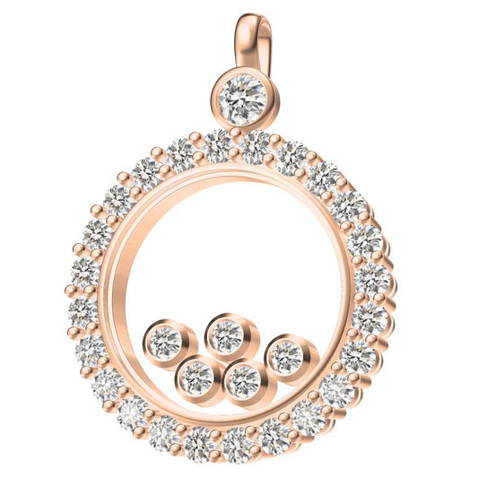 XB-XL569247 round 5 diamond pendant