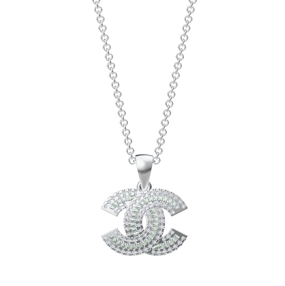 XNE-CNCP017 15mm ladder double C pendant