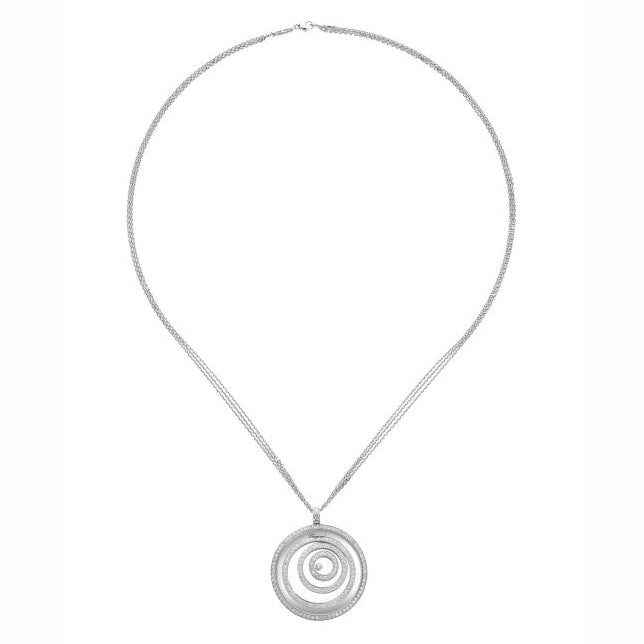 XB-795430-1001 four-ring middle ring full diamond single barrel pendant