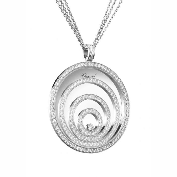 XB-795430-1001 four-ring middle ring full diamond single barrel pendant
