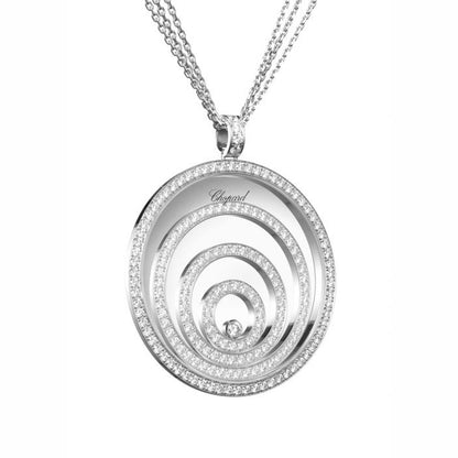 XB-795430-1001 four-ring middle ring full diamond single barrel pendant