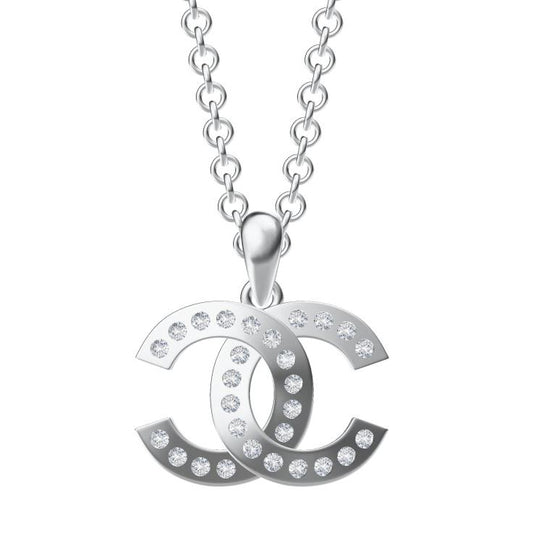 XNE-CNCP011 20mm cross high and low level single row square hole large double C pendant