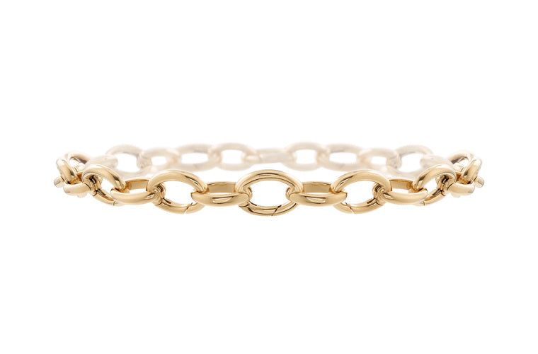HW-BRNSYLCOPCM light gold egg-shaped bracelet