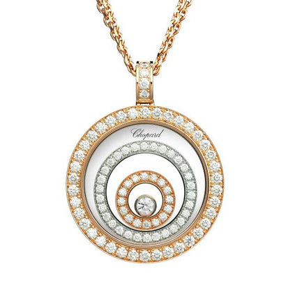 XB-795425-9001 ring in the ring full of diamonds three rings single barrel pendant