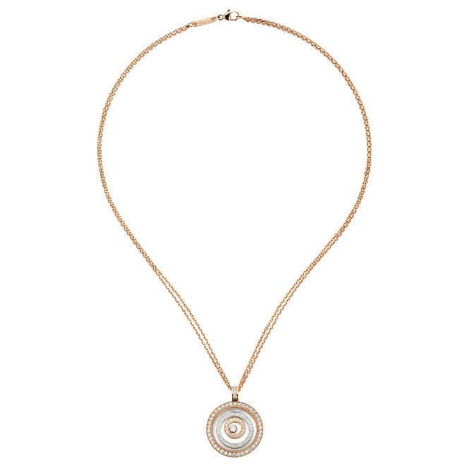 XB-795425-9001 ring in the ring full of diamonds three rings single barrel pendant