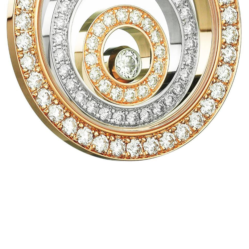 XB-795425-9001 ring in the ring full of diamonds three rings single barrel pendant