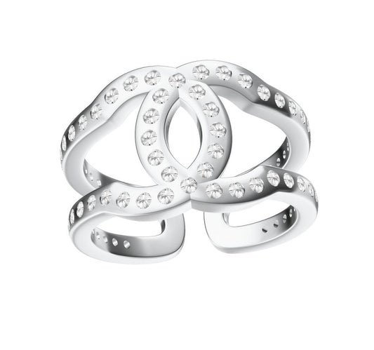 XNE-CN852075 double C band diamond ring
