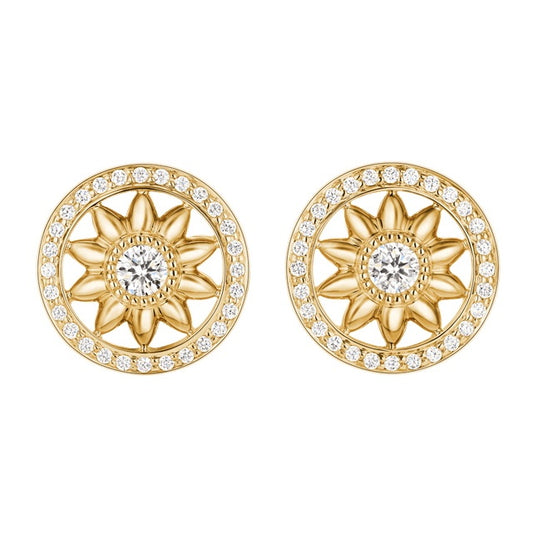 HW-EADYRD1MWG sunflower earrings and studs