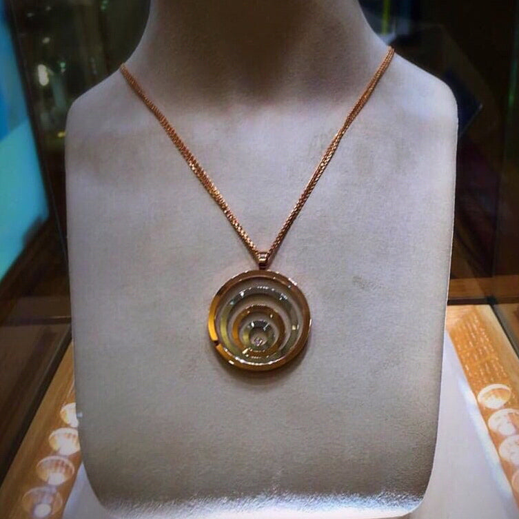 XB-795431-9001 light gold ring middle ring three ring single barrel pendant