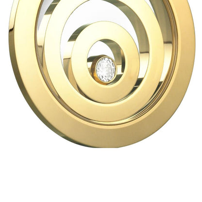 XB-795431-9001 light gold ring middle ring three ring single barrel pendant