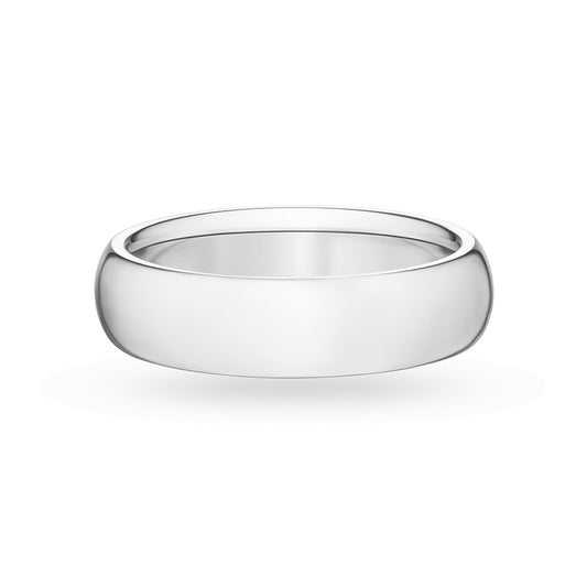 HW-WBBNSPPL4BP 5mm wide plain gold ring