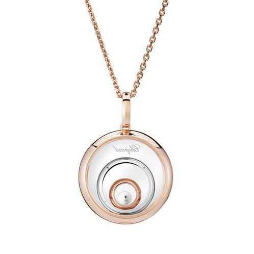 XB-798231-9001 three-circle glass red and white color single diamond pendant