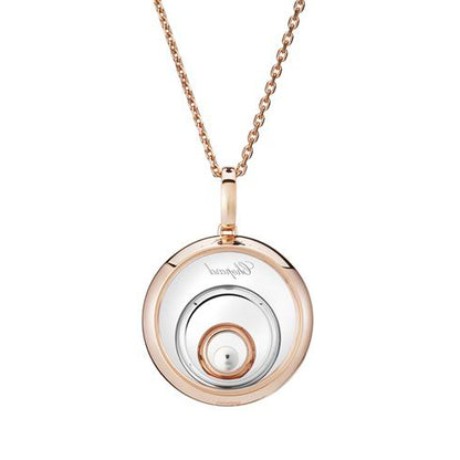 XB-798231-9001 three-circle glass red and white color single diamond pendant