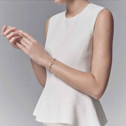 TIF60416354 light gold heart-shaped key bracelet