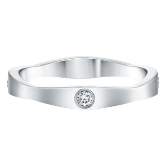 HW-WBDPRD4SWV stone-set wave-shaped men's ring, four diamonds