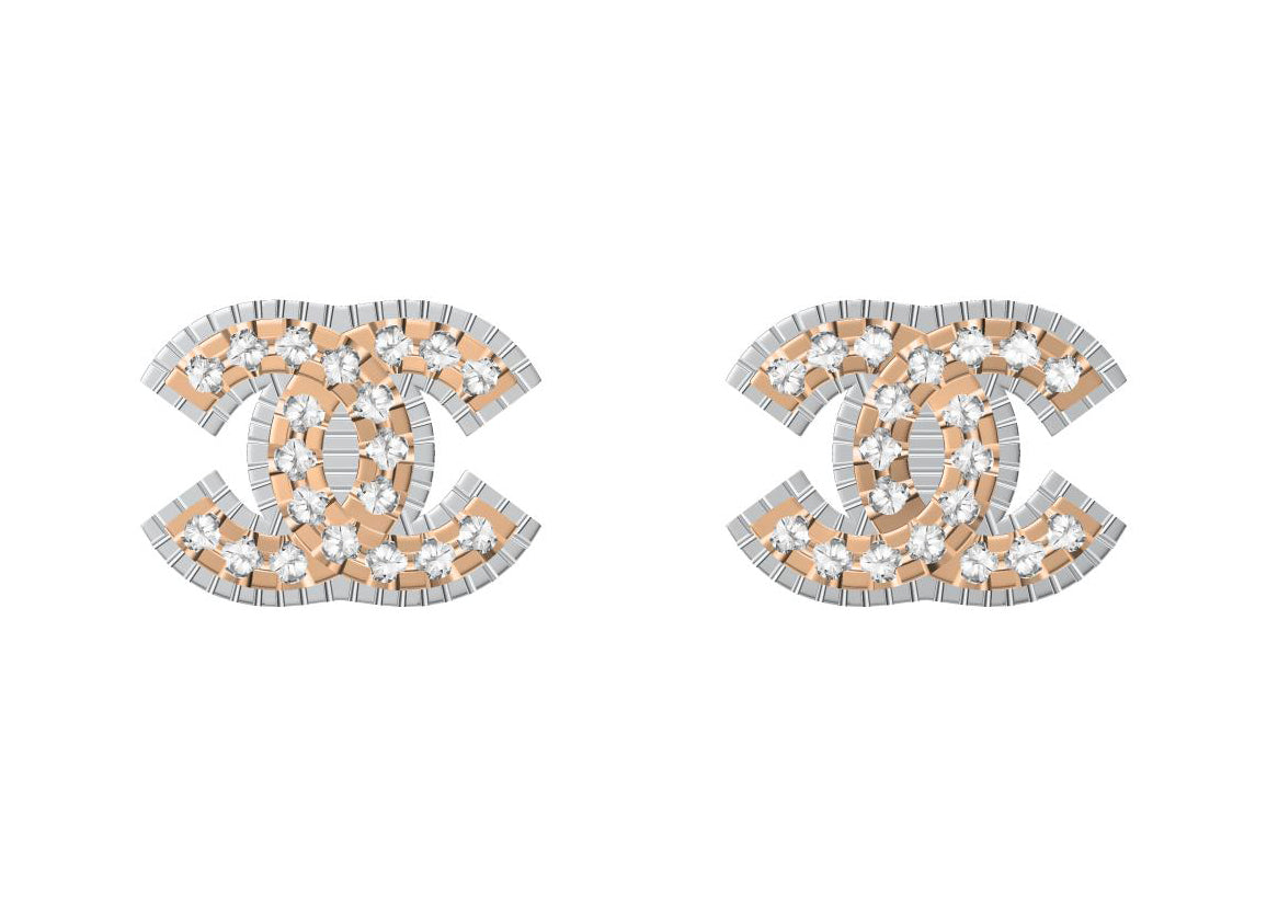 XNE-CNCEDPM025 double C stud earrings