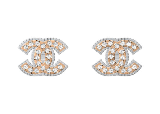 XNE-CNCEDPM025 double C stud earrings