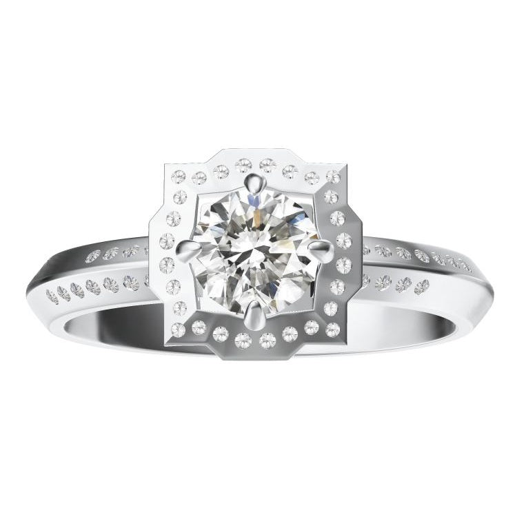 HW-RGD7946858 four-claw stone ring, sword spine arm