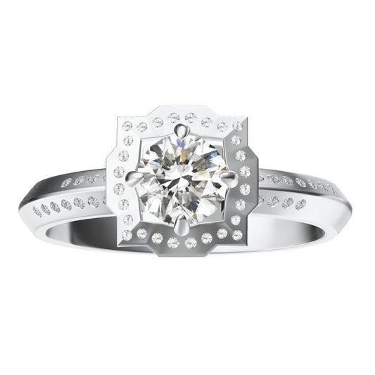 HW-RGD7946858 four-claw stone ring, sword spine arm