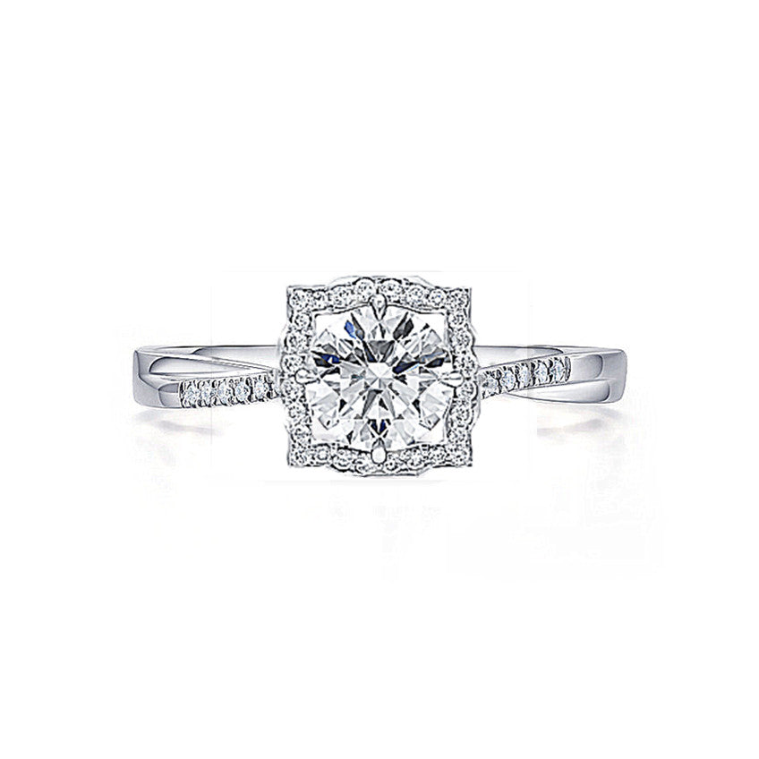 HW-RGD152399 four-claw stone twisted arm ring
