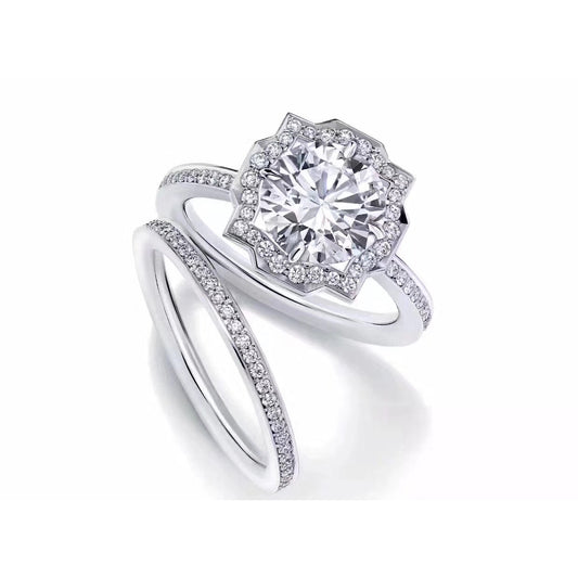 HW-RGD8693822 four-claw stone + strip ring